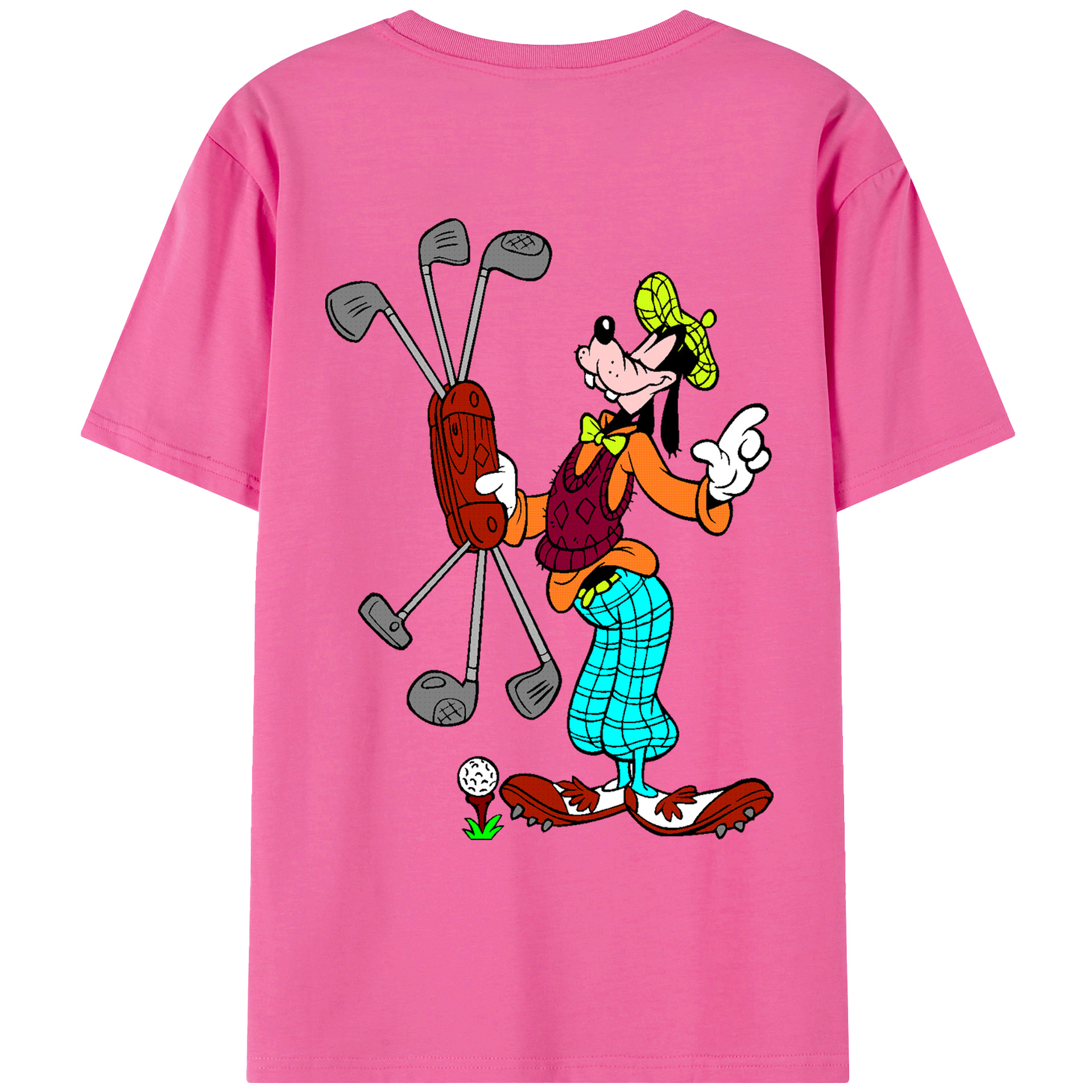 （画像用） ミッキーマウス Mickey Mouse レディース半袖Tシャツ(バックプリント)